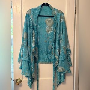 Silk Sarong Wrap Skirt Multilayered Tie Cover Up